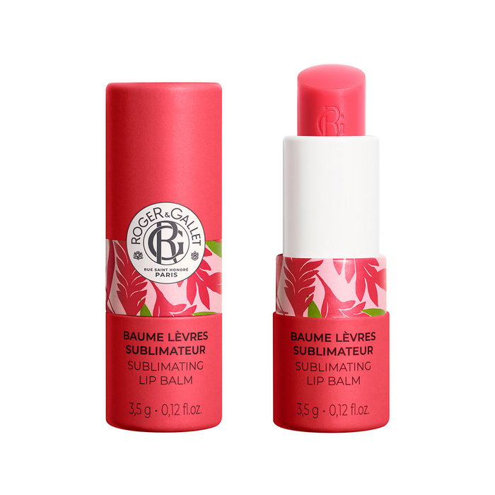 Roger & Gallet Baume à lèvres sublimateur Rouge Gingembre 3,5g, hydratant, éclat discret, vegan, 97% ingrédients naturels