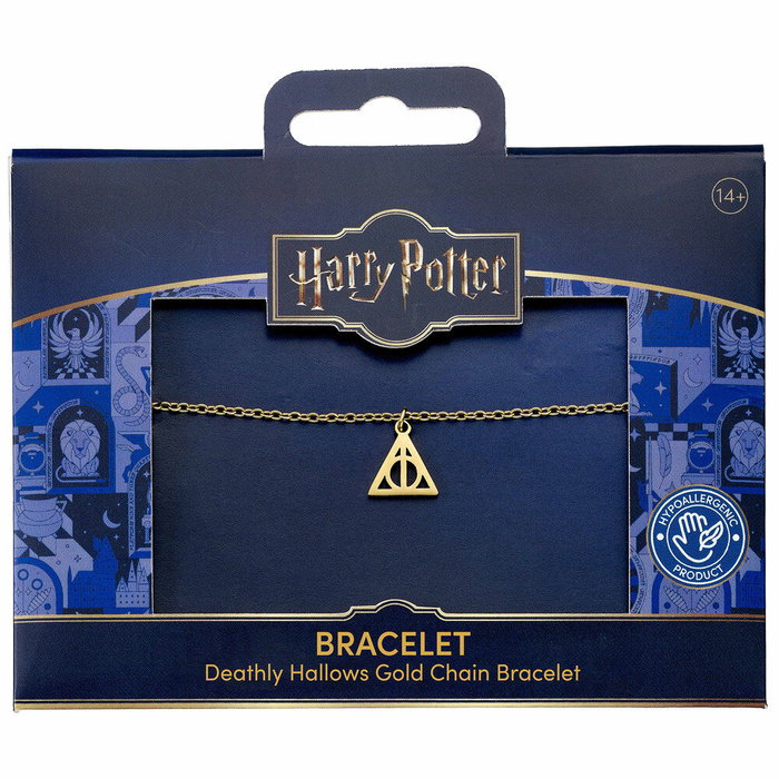THE CARAT SHOP Bracelet Reliques de la Mort Harry Potter en acier inoxidable, réglable 16-18 cm, idéal cadeau