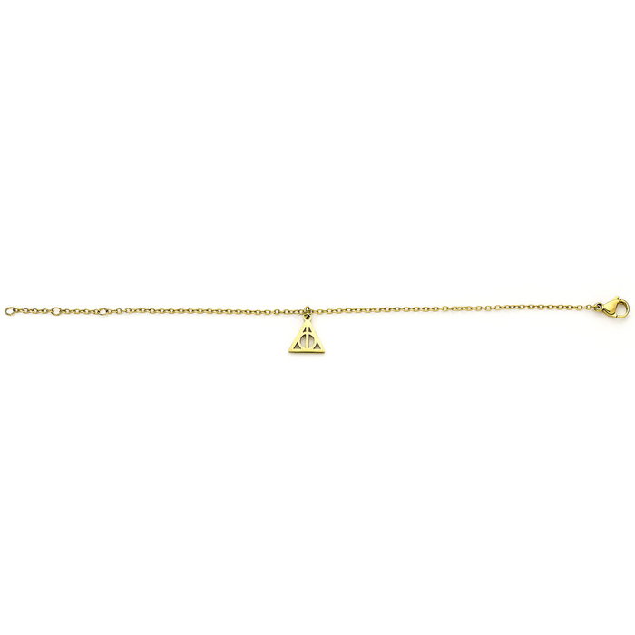 THE CARAT SHOP Bracelet Reliques de la Mort Harry Potter en acier inoxidable, réglable 16-18 cm, idéal cadeau