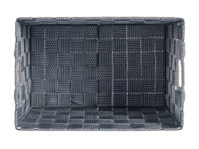 KIPIT Cesta en tissu conique rectangulaire grise avec poignées