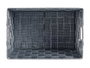 KIPIT Cesta en tissu conique rectangulaire grise avec poignées