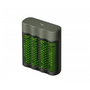 GP ReCyko Speed Charger M451 avec 4 piles AA NiMH 2600mAh - Chargeur rapide intelligent pour piles rechargeables AA/AAA - Noir et Vert