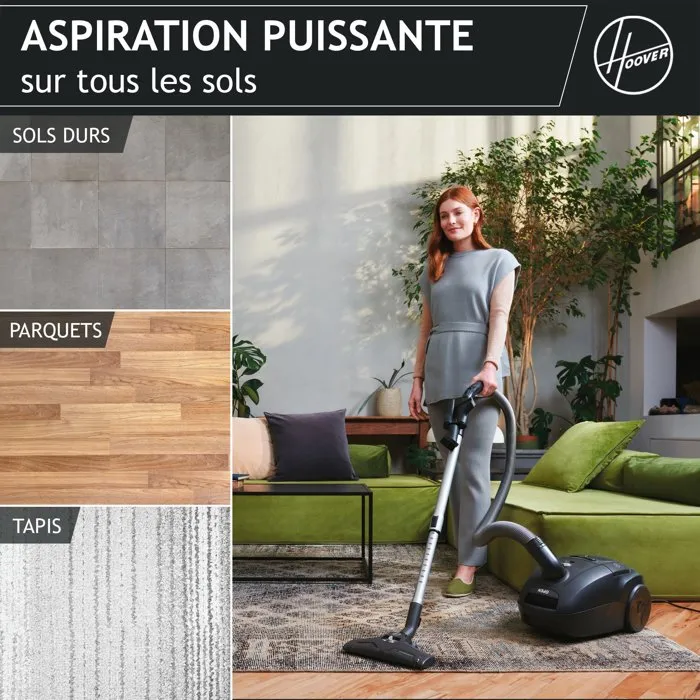 Hoover TXL80PET Aspirateur Traîneau avec Sac 700W