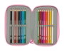 Safta Plumier triple 37 pièces avec motif 'Smile' Blackfit8, dimensions 12.5x19.5x5.5 cm, pour enfants à partir de 3 ans