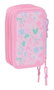 Safta Plumier triple 37 pièces avec motif 'Smile' Blackfit8, dimensions 12.5x19.5x5.5 cm, pour enfants à partir de 3 ans