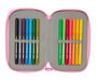 Safta Plumier triple 37 pièces avec motif 'Smile' Blackfit8, dimensions 12.5x19.5x5.5 cm, pour enfants à partir de 3 ans
