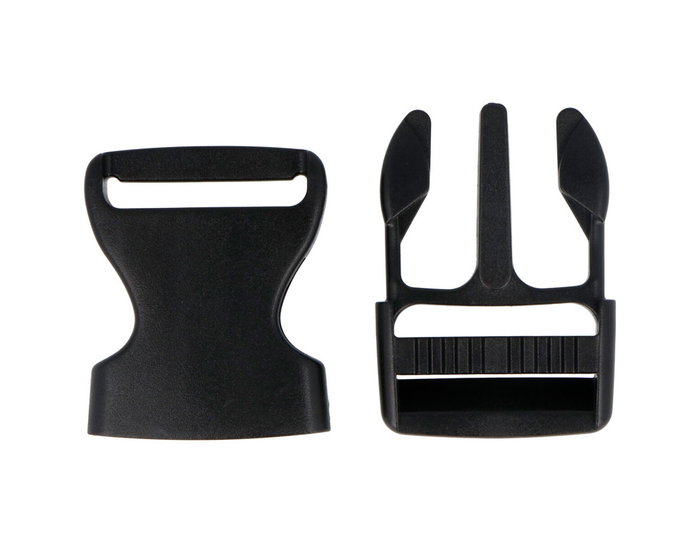 Innspiro Lot de 2 fermoirs doubles en plastique noir 38 mm Innspiro Lot de 2 fermoirs doubles en plastique noir 38 mm