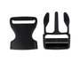 Innspiro Lot de 2 fermoirs doubles en plastique noir 38 mm