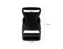 Innspiro Lot de 2 fermoirs doubles en plastique noir 38 mm