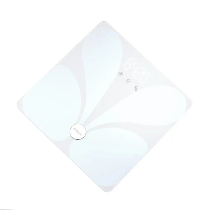 Medisana BS 412 Balance Impédancemètre Connectée Bluetooth - Analyse Corporelle, 180 kg, 8 Profils, Application Vitadock+