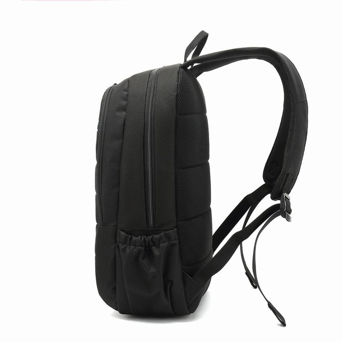 Coolbox Mochila pour ordinateur portable 15.6 pouces imperméable avec compartiment rembourré, poche pour tablette et smartphone, noire
