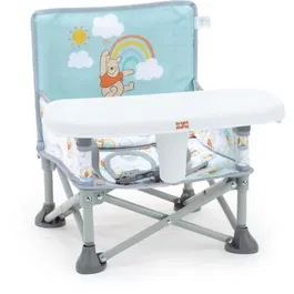 Disney Baby - Winnie - Rehausseur de Chaise Pliable de Voyage Léger avec Sac de Transport et Plateau Amovible