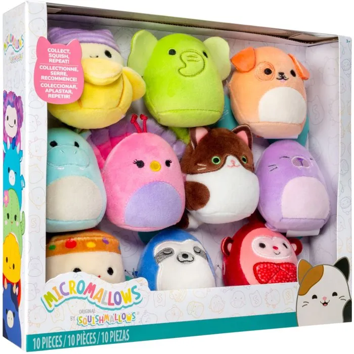 Jazwares Coffret peluches miniatures Micromallows - 10 pièces - 6,5 cm