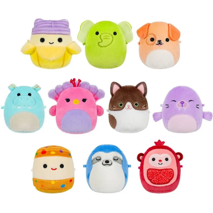 Jazwares Coffret peluches miniatures Micromallows - 10 pièces - 6,5 cm