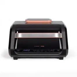 Livoo Friteuse sans huile et grill Marmiton DOC305, 6 L, 1500-1700 W, 2 en 1, 8 programmes, 4 réglages, thermostat 50-230°C, minuterie 2 h