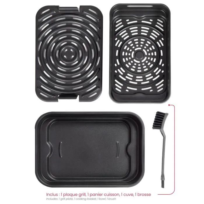 Livoo Friteuse sans huile et grill Marmiton DOC305, 6 L, 1500-1700 W, 2 en 1, 8 programmes, 4 réglages, thermostat 50-230°C, minuterie 2 h Livoo Friteuse sans huile et grill Marmiton DOC305, 6 L, 1500-1700 W, 2 en 1, 8 programmes, 4 réglages, thermostat 50-230°C, minuterie 2 h