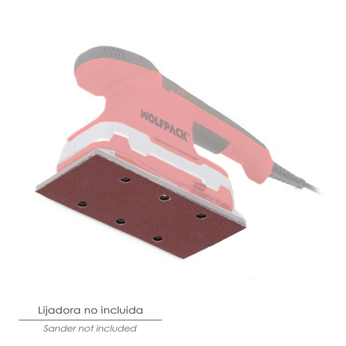 WOLFPACK LINEA PROFESIONAL Papier abrasif LO140 Grain 80, 10 pièces