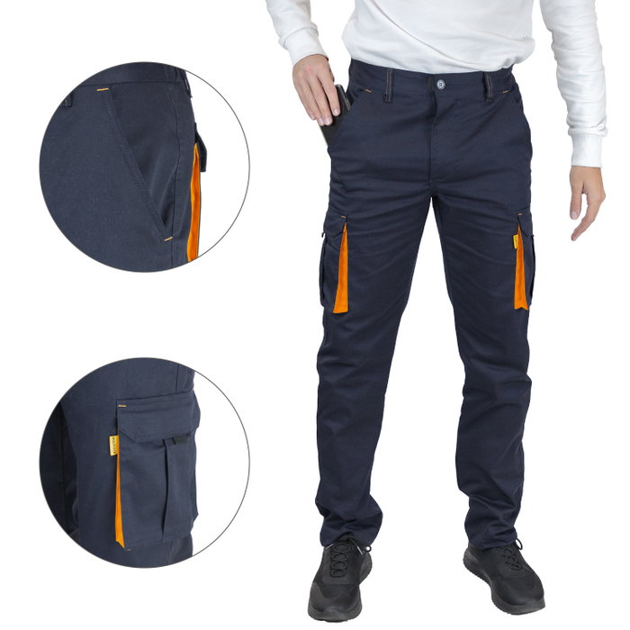 WOLFPACK LINEA PROFESIONAL Pantalon de travail bleu foncé avec Spandex Taille 54