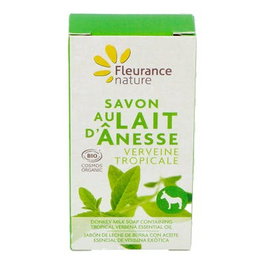 Fleurance Nature Savon Lait d'Ânesse Bio Huile Essentielle Verveine Exotique 100g
