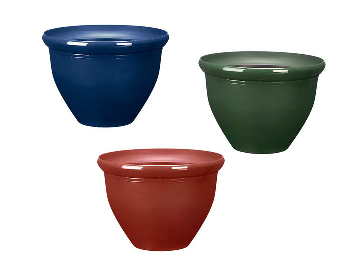 Ibergarden Pot de Fleurs Rond 20 cm Plastique PP Couleurs Variées (Set de 24)