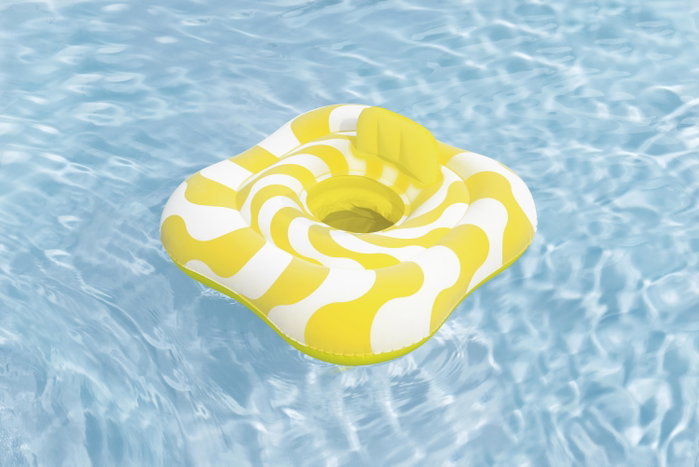 Bestway Flotador Gonflable 2 Anneaux Siège Bébé 79x79cm 1-2 Ans Jardin Piscine Plage 32298