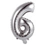 Party Time Ballon Chiffre 6 Argent
