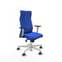 Piqueras Y Crespo Fauteuil Albacete Bleu avec mécanisme Sincro et base blanche