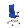 Piqueras Y Crespo Fauteuil Albacete Bleu avec mécanisme Sincro et base blanche
