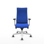 Piqueras Y Crespo Fauteuil Albacete Bleu avec mécanisme Sincro et base blanche