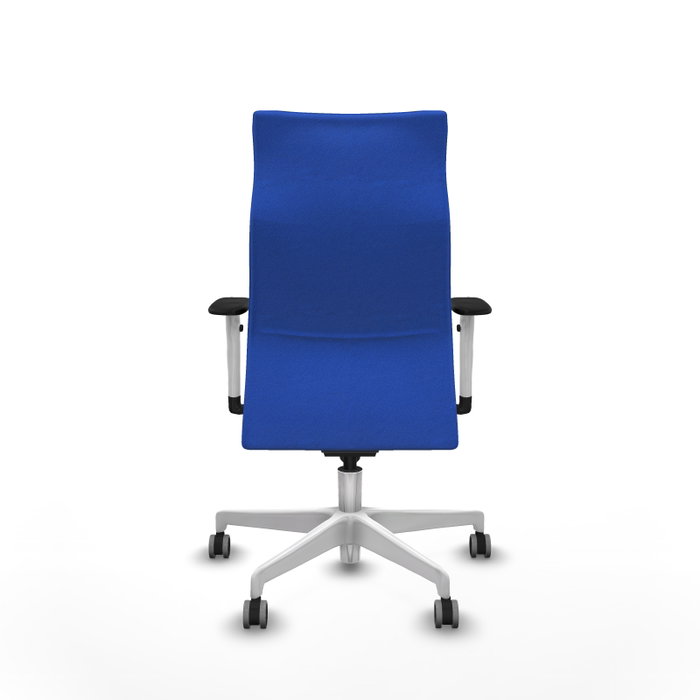Piqueras Y Crespo Fauteuil Albacete Bleu avec mécanisme Sincro et base blanche