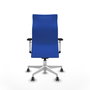 Piqueras Y Crespo Fauteuil Albacete Bleu avec mécanisme Sincro et base blanche