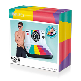 Bestway 43656 Siège Gonflable avec Forme d'Appareil Photo 127x102 cm pour Plage et Piscine