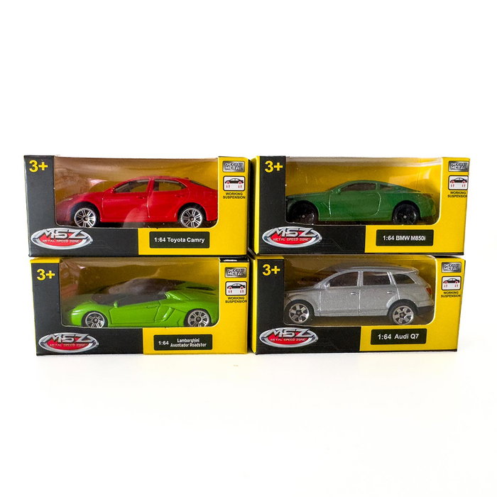 Tachan - Boîte de 36 Voitures Miniatures à l'Échelle 1:64 - Assortiment de 12 Modèles de Voitures (Audi, Lamborghini, BMW, Toyota, Volkswagen)
