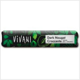 VIVANI Barrette de chocolat noir praliné et noisette