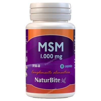 NATURBITE MSM 1000mg 60 comprimés NATURBITE MSM 1000mg 60 comprimés