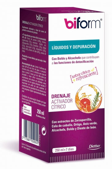 DIETISA (DIELISA) BIFORM DRENAJE ACTIVADOR citrico sin fucus 250ml DIETISA (DIELISA) BIFORM DRENAJE ACTIVADOR citrico sin fucus 250ml