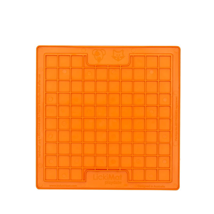 Mangeoire pour chiens Lickimat TPR Orange Mangeoire pour chiens Lickimat TPR Orange