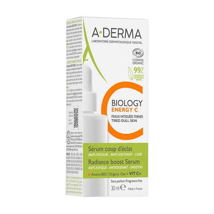 A-Derma Sérum Illuminateur BIOLOGY ENERGY C - 30 ml - Certifié Bio, Riche en Vitamine C²