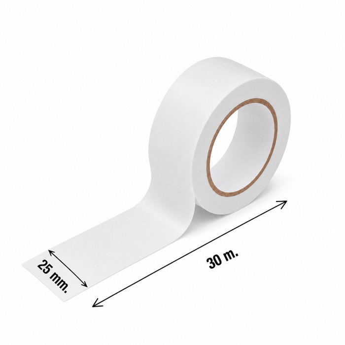 WOLFPACK LINEA PROFESIONAL Ruban isolant 30 m x 25 mm blanc