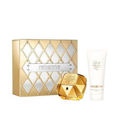 Paco Rabanne Lady Million Coffret Cadeau : Eau de Parfum 80 ml + Lotion Corporelle Sensuelle 100 ml + Miniature Eau de Parfum 5 ml