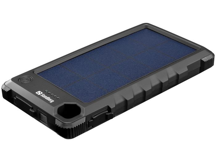Sandberg - Batterie Externe Solaire Outdoor 10000 mAh - Recharge Solaire, IP66 Étanche et Résistante, avec Ports USB-C et USB-A, Lampe Torche Intégrée Sandberg - Batterie Externe Solaire Outdoor 10000 mAh - Recharge Solaire, IP66 Étanche et Résistante, avec Ports USB-C et USB-A, Lampe Torche Intégrée