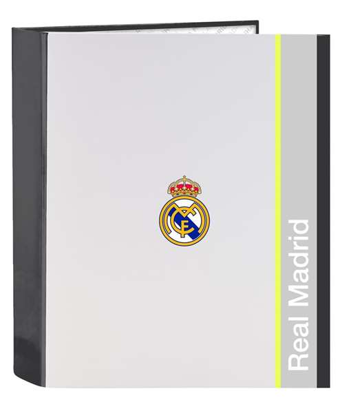 Safta - Classeur grand format à 4 anneaux 35mm lanière large Real Madrid équipement 25/26 - 27x33x6 cm, âge min. 3 ans Safta - Classeur grand format à 4 anneaux 35mm lanière large Real Madrid équipement 25/26 - 27x33x6 cm, âge min. 3 ans