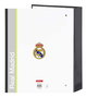 Safta - Classeur grand format à 4 anneaux 35mm lanière large Real Madrid équipement 25/26 - 27x33x6 cm, âge min. 3 ans