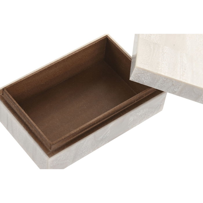 Boîte à bijoux Home ESPRIT Blanc Résine Bois de manguier 18 x 13 x 7,5 cm (2 Pièces) Boîte à bijoux Home ESPRIT Blanc Résine Bois de manguier 18 x 13 x 7,5 cm (2 Pièces)