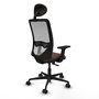 PIQUERAS Y CRESPO Chaise Zulema Synchro 3 positions Marron foncé et Gris