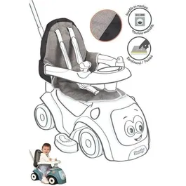 Smoby Housse de siège rembourrée et confortable pour porteur bébé Maestro, enfant dès 6 mois, gris et bleu