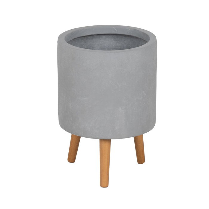 BigBuy Garden Set de 3 cache-pots Beige Gris (36 x 36 x 56 cm)