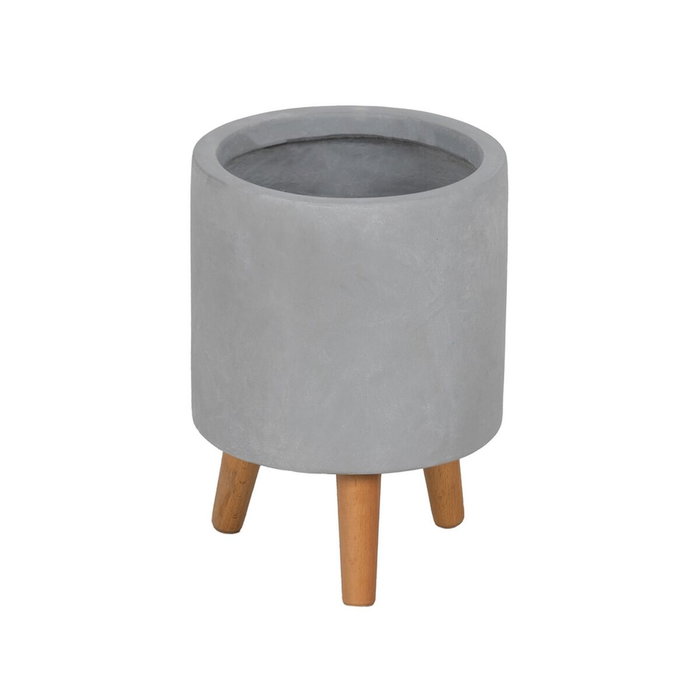 BigBuy Garden Set de 3 cache-pots Beige Gris (36 x 36 x 56 cm)
