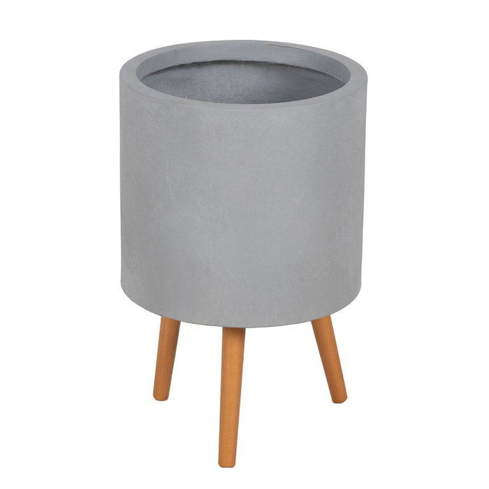 BigBuy Garden Set de 3 cache-pots Beige Gris (36 x 36 x 56 cm)