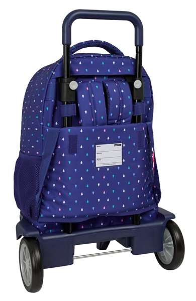 Benetton Sac à dos grand avec roulettes compact extensible modèle Drop 33 x 45 x 22 cm